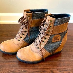 COPY - Sorel Wedge Combat Boot Brown and Gray